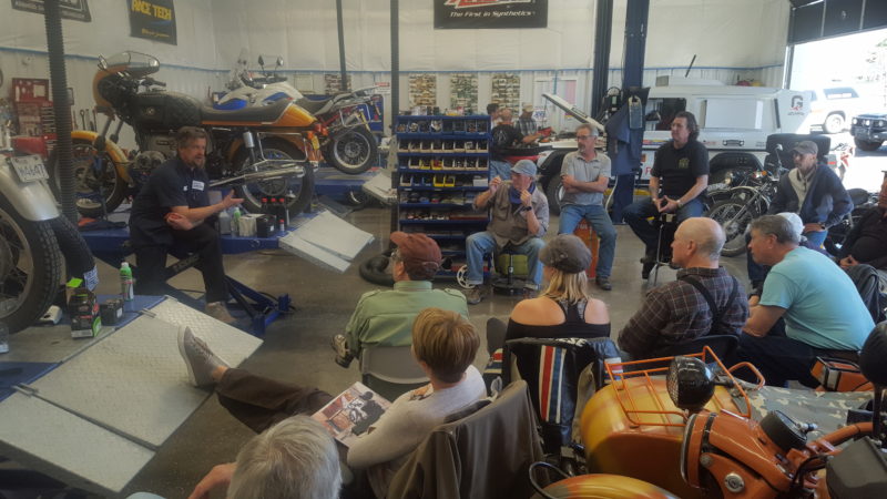 Marc Beyer explaining the importance of care to your motorcycle when preparing it for the riding season.