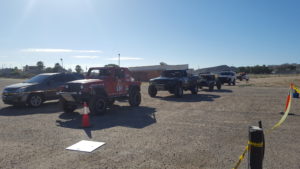In line for the staggered start of Day 1 of the Sonora Rally 2017