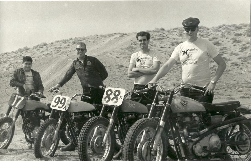 Four Men with Matchless motorcycles