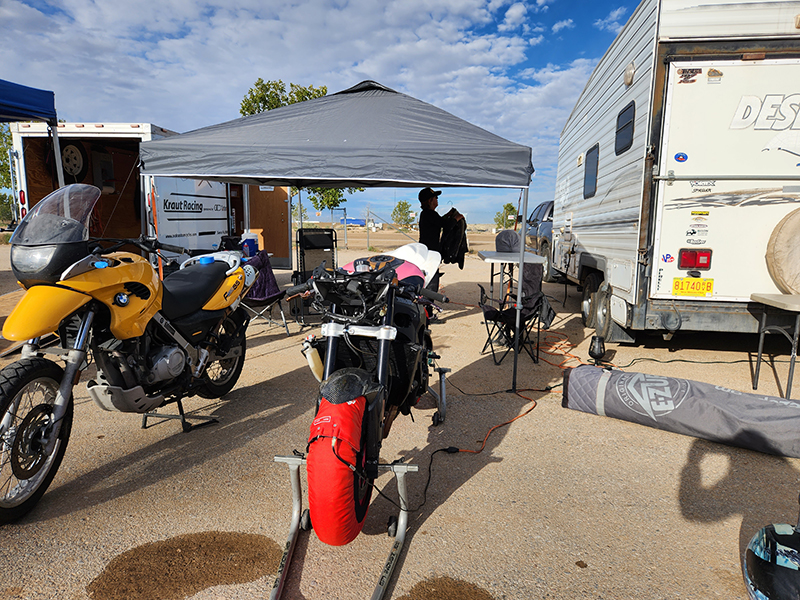 Kraut Racing in the Pits at Sandia Speedway with Adah
