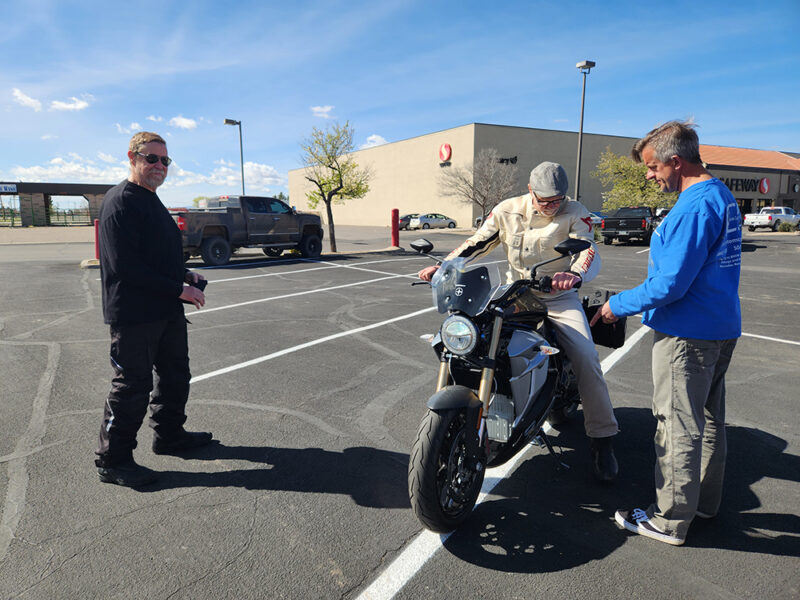 Four Corners Energica giving test rides in Willcox, AZ.