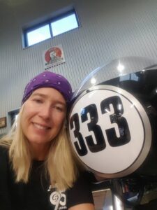 Franny and her Honda CB400F