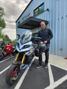 Happy Customer picking up their Experia Launch Edition at OCD Custom Cycles & Auto Repair 