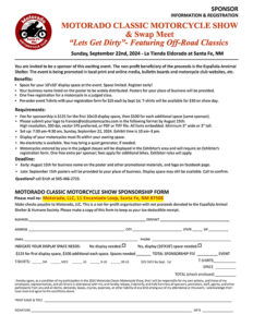 2024 Motorado Classic Motorcycle Show Sponsor Form