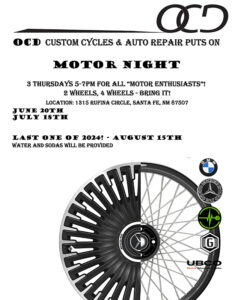 OCD Custom Cycles & Auto Repair Motor Night