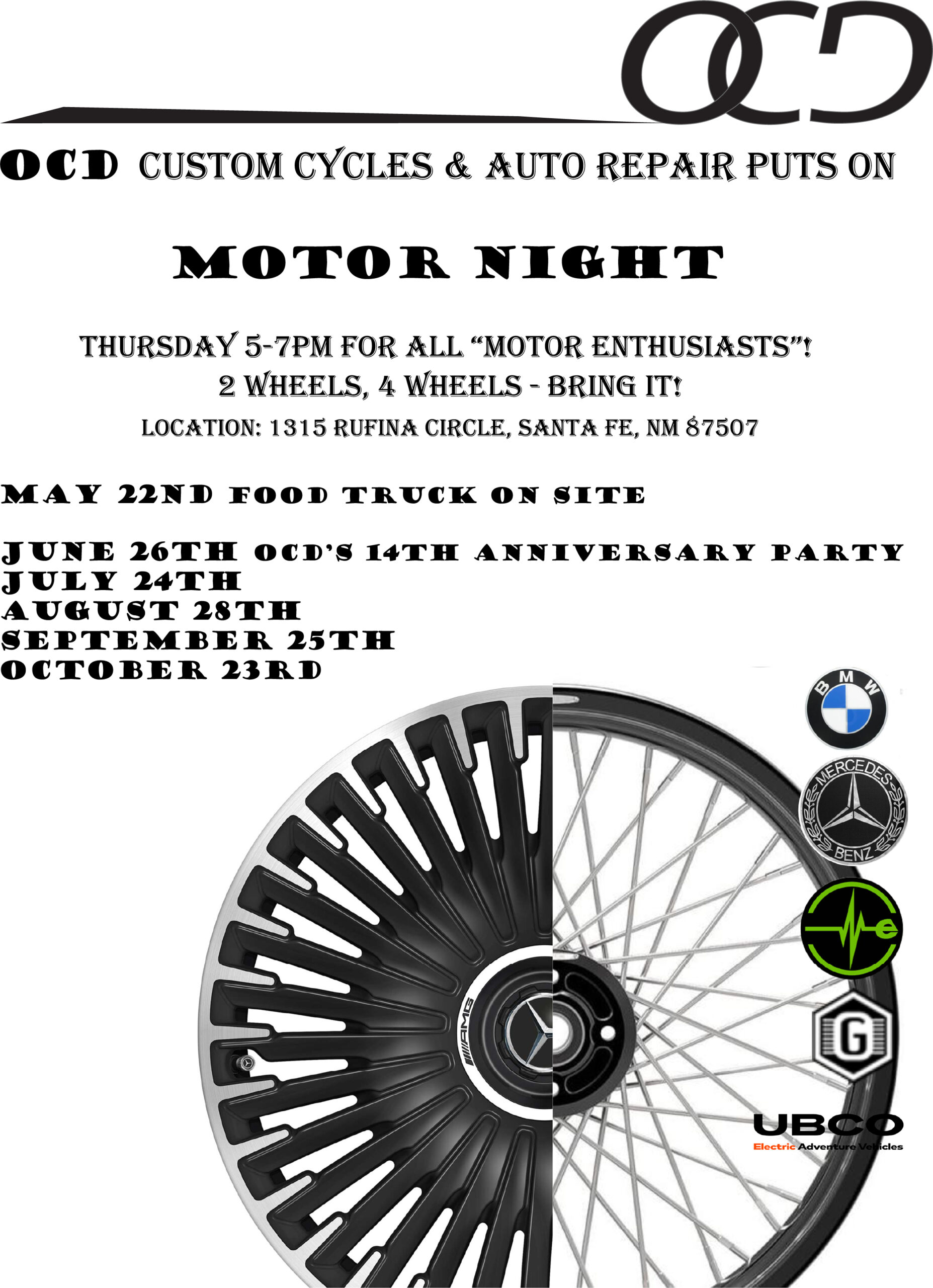 2025 Schedule for Motor Nights